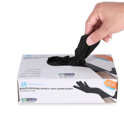 China Professional Black Natural Home Appliances Gloves Latex Gloves Rubber Gloves Food Grade Oil Proof Eco-Friendly for sale