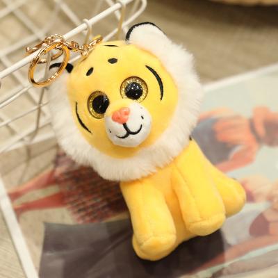 China Tiger Plush Keychains Stuffed Plush Animal Hanging Pendants Tiger Shaped Hanging Dolls for sale