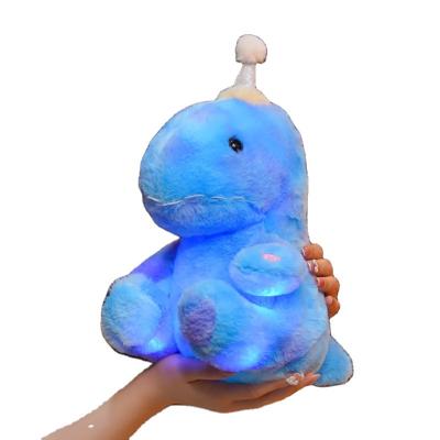 China Glow with AA Battery Cable Large Colorful Dinosaur Plush Toy Light Changing 7 Colors for sale