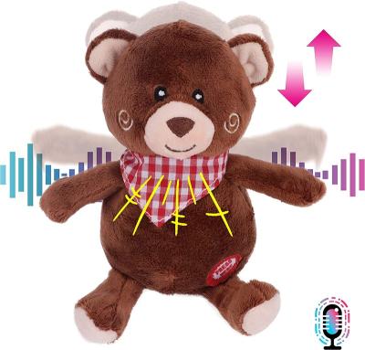 China Plush Talking Bear Repeats What You Say Nod the Electric Interactive Toy Speaking Plush Buddy Birthday Animated Festival for Toddlers for sale