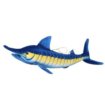 China Realistic Plush Toys 60cm Marlin Soft Fish Plush Stuffed Giant Realistic Toy Animal For Pillow for sale