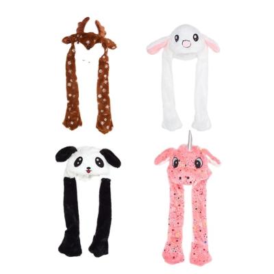 China Promotional Gifts Hat Animal Ears Moving Hat Funny Jumping Cap Plush Dress Up Cosplay Party For Women Girls for sale