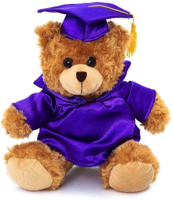 China Personalized Soft Bobby Bear Plush Stuffed Animal Graduation Soft Toy with Custom Name and Date for sale