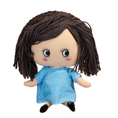 China Promotional Gifts Wholesale Custom Cheap Plush Toy Human Plush Baby Girl Rag Dolls With Yellow Hair Baby Dolls for sale