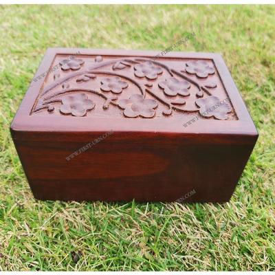 China Handcrafted Stored Rosewood Urn For Life Pet Ashes Rose Wood Urns Tree for sale