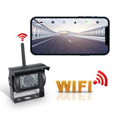 China Waterproof Android Phone APP ISO Android Wireless Parking Rear IP68 Waterproof With Night Vision Wifi Radio Car Reverse Backup Camera for sale