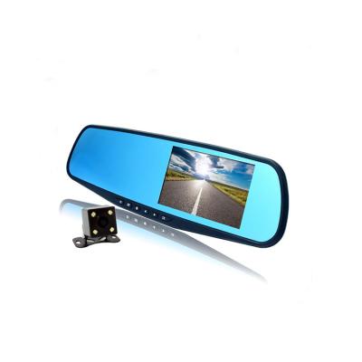 China G-sensor 4.3inch TFT LCD Screen Front Rear View Mirror Camera 720p 1080p Car Dvr for sale