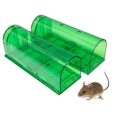 China Disposable Factory Transparent Reusable No Killing Tunnel Trap Smart Rat Rodent Mice Traps Plastic Humane Mouse Trap for sale