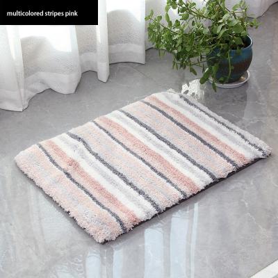 China Home Mat Bathroom Bases Multicolor Striped Design Bath Viable Hot Selling Hot Selling Anti-Slip Mat for sale