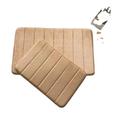 China Bathroom Floor Mat Thickening Non-slip Door Mat Remember Memory 4D Cotton Pebble for sale