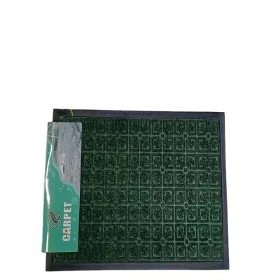 China Stain Resistant Anti-Slip Durable Embossed Rubber Floor Mat Door Mat for sale