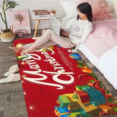 China Stain Resistant Christmas Rug Flannel Print Nordic Series Gossip Mat Coffee Table Mat Living Room Rug Bedroom Bedside Rug for sale