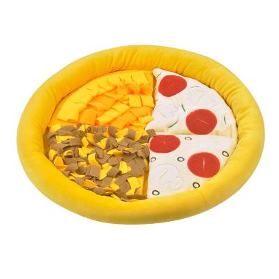 China Travel Dog Toys Snuffle Mat Large Pizza Slice Treat Mat Snuffle Mat Slow Feeder for Dogs for sale