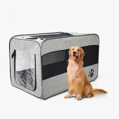 China Breathable Outdoor Portable Easy Collapsible Pet Dog Bed Travel Bed Tent Kennel Automatic Kennel for sale