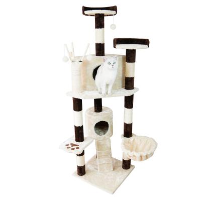 China Wholesale Viable Cat Tree House Cat Tower From Manufacturer Design OEM for sale