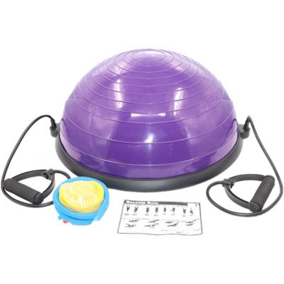 China 2021 Popular Anti-Burst Yoga Hemisphere Pilates Balance Fitness Wave Ball Hemisphere Yoga Ball for sale