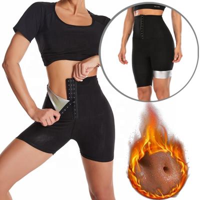 China Hot Selling Amazon Fitness Sports Sauna Waist Super Heating Diet Abdomen Tie Up Yoga Explosive Sweat Pants for sale