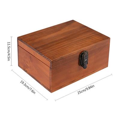 China Biodegradable Newell Paper Key Lock Bamboo Stash Chocolate Packaging Wooden Spice Box With Metal Frame for sale