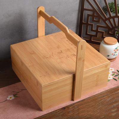 China Repurposed Wedding Moon Veneer Wooden Cake Box Newell Packaging Baking Drawer Rectangular Round Balsa Wood Tea Drawer Food Cheese Materials With Lid for sale