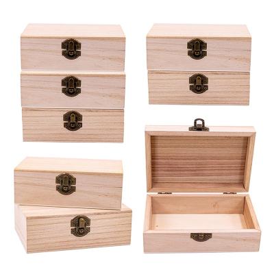 China Newell Wholesale In Bulk Hinged Biodegradable Square Ring Jewelry Packaging Storage Wood Luxury Fancy Open Gift Wooden Box With Custom Logo for sale