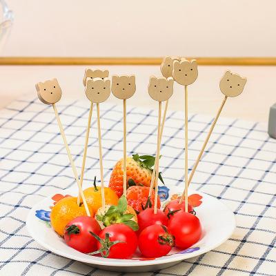 China Newell Wholesale Decorative Artificial Fruit Disposable Cocktail Candy Bamboo Stick For Sale for sale