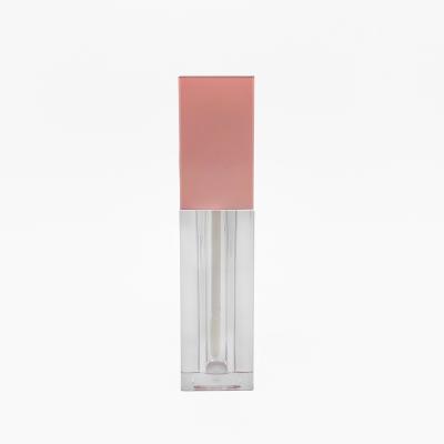 China Cosmetic spot square transparent lip gloss white frosted empty tube can be customized empty lip gloss tube packaging 5ml for sale