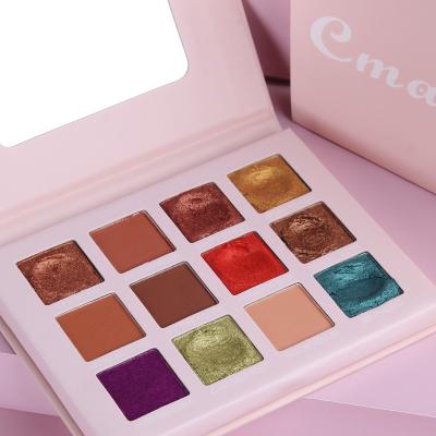 China Waterproof New Product Make Up HOT 12 Colors Beauty Gloss Nude Eyeshadow Palette Make Up Palettes Eyeshadow for sale