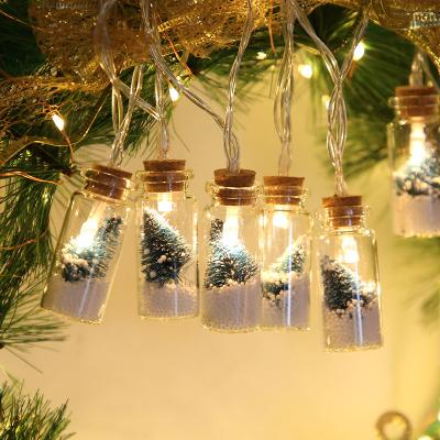 China Minimalist Nordic Minimalist Institute of Statistics Led Lamp Wish Bottle Christmas Tree Battery Box Lights Christmas Decoration Home Decoration for sale