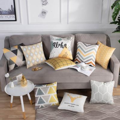 China Digital printing bedside bay window car back cushion home decor sofa pillow cover Nordic minimalist CSI pillow for sale