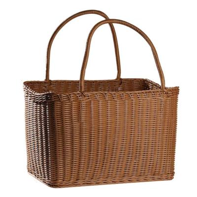 China Viable Modern Outdoor Large Capacity Grocery Basket Durable Picnic Style Shopping Basket for sale