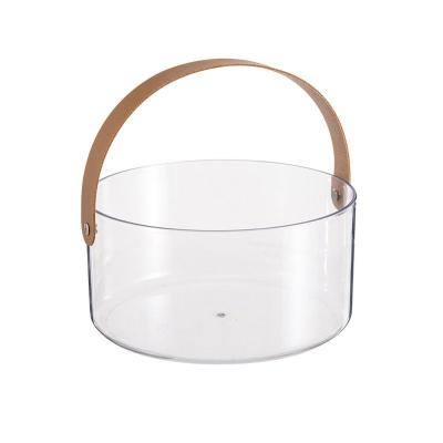 China Home Living Room Fruit Round Ice Bucket Flower Pot Viable Good Quality Transparent Glass Pot for sale