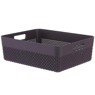 China Viable Cosmetic Snacks Fruit Black Coffee Rectangular Color Plastic Storage Box Storage Basket for sale