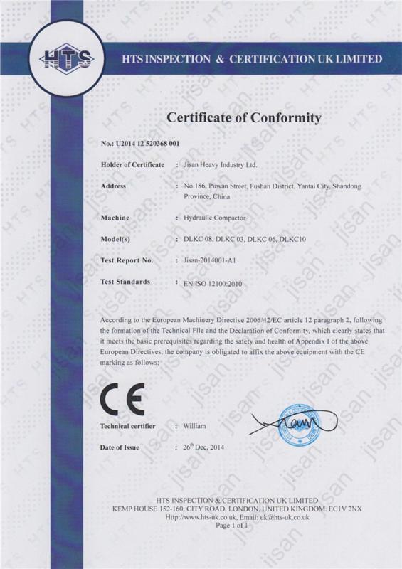 CE - JISAN HEAVY INDUSTRY LTD