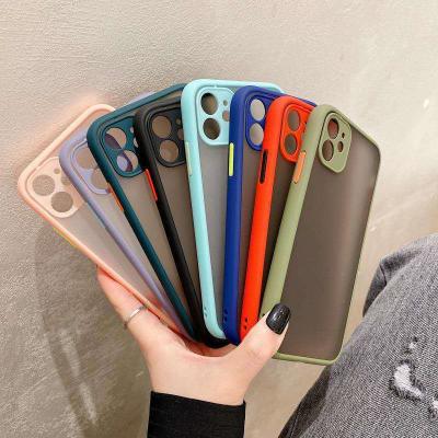 China Hot Selling Shockproof Phone Translucent Frosted Cover For Iphone XS XR Matte Case For Iphone 12 13 pro Max Phone Case for sale