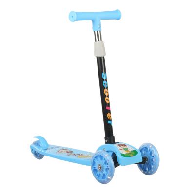 China High Quality Plastic Kids Multifunctional Foldable Ignition Scooter With Lights Children Scooter Kids Toys 3 PU Wheel Steel for sale