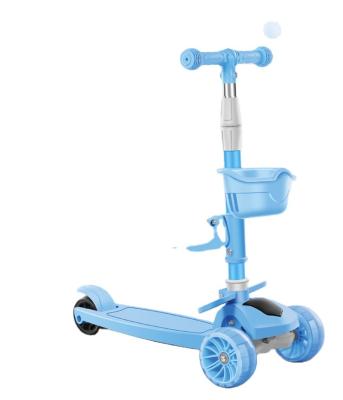 China High Quality Multifunction Plastic Foldable and Glow-in-the-Dark Children's Scooter Kick Scooter for Kids Child Toys 3 PU Wheel Steel for sale