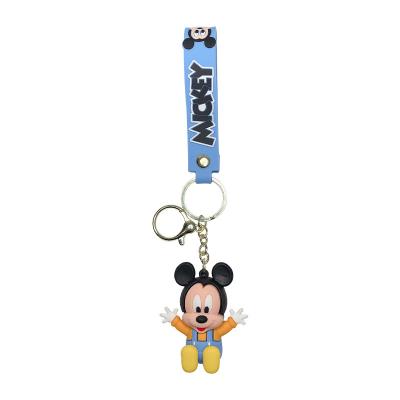 China Disney Mickey Key Doll Glue Chain Doll Glue Chain Pendant Key Ring Rubber Cute Accessories Cute Bag Mickey Mouse for sale