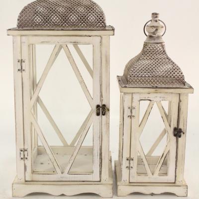 China Hot Sale Home Decoration Factory Supply Wooden Candle Lantern for sale