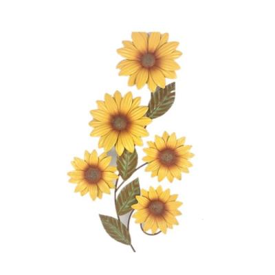 China Direct Selling Eco-friendly Home Wall Factory Good Quality Decorative Metal Sunflower for sale