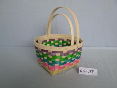 China Wholesale Hand Woven Wooden Bread Basket Europe Piece Fruit Basket Sundries Storage Desktop Basket for sale