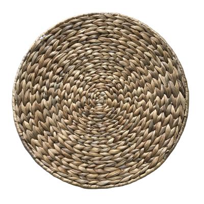 China China OEM Round Hyacinth Dinner Pad Mat Placemat Water Placemat To Wedding Woven Charger Dish for sale