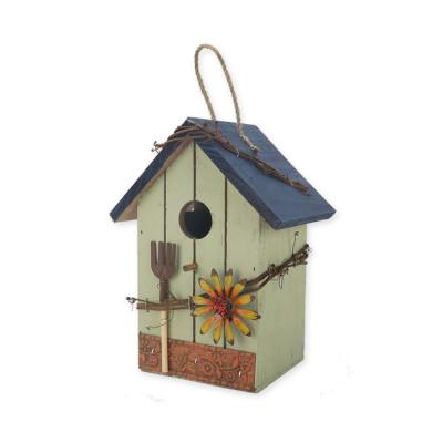 China High Quality Modern Outdoor Decoration Diy Wooden Bird House Garden Windproof for sale