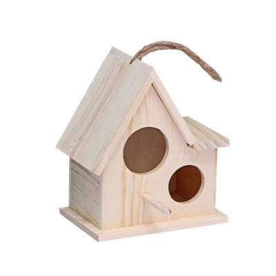 China High Quality Sustainable Wholesale Bird Feeder House Wooden Bird Cage Decor for sale