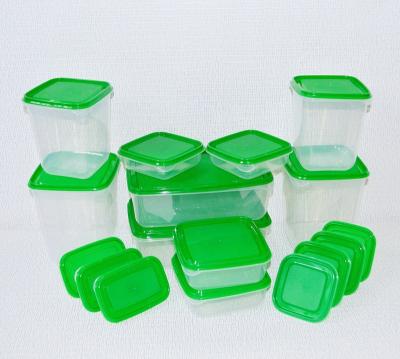 China 17pcs Microwavable Sealed Design Reusable Transparent Multifunctional Food Storage Container Square PP Food Storage Can Be Used Camping/Kitchen for sale