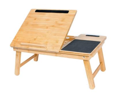 China Eco Friendly Eco Friendly Bamboo Bed Table With Legs Folding Wooden Lap Tray Table for sale