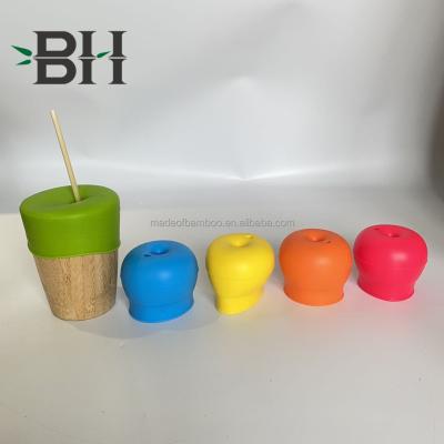 China Safe Wholesale Lid Silicone Food Grade Bamboo Cup Eco-friendly And Biodegradable for sale