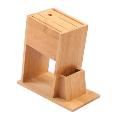 China Sustainable Multifunctional Bamboo Knife Block Organizer Knife Rack Kitchen Storage for sale