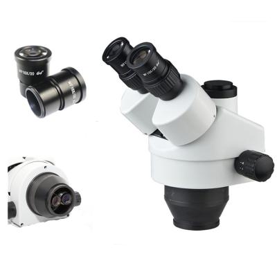 China 7X-45X Trinocular Stereo Zoom Microscope Head With One Pair 10X Eyepieces 7045 Trinocular Head for sale