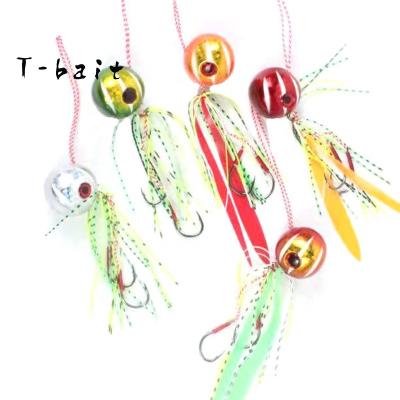 China Yanyue T-bait Lead Eye 45g-200g Yanyue Lead Head Sea Fishing Lead Lure Silicone Skirt Lure Tackle for sale