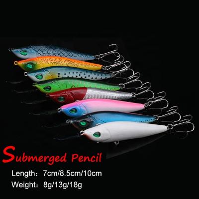 China ABS T-Bait Factory 8g/13g/18g Remote Possibility Sinking ABS Pencil Fishing Lure Saltwater Hard Labor Bait Artificial Freshwater Tackle for sale